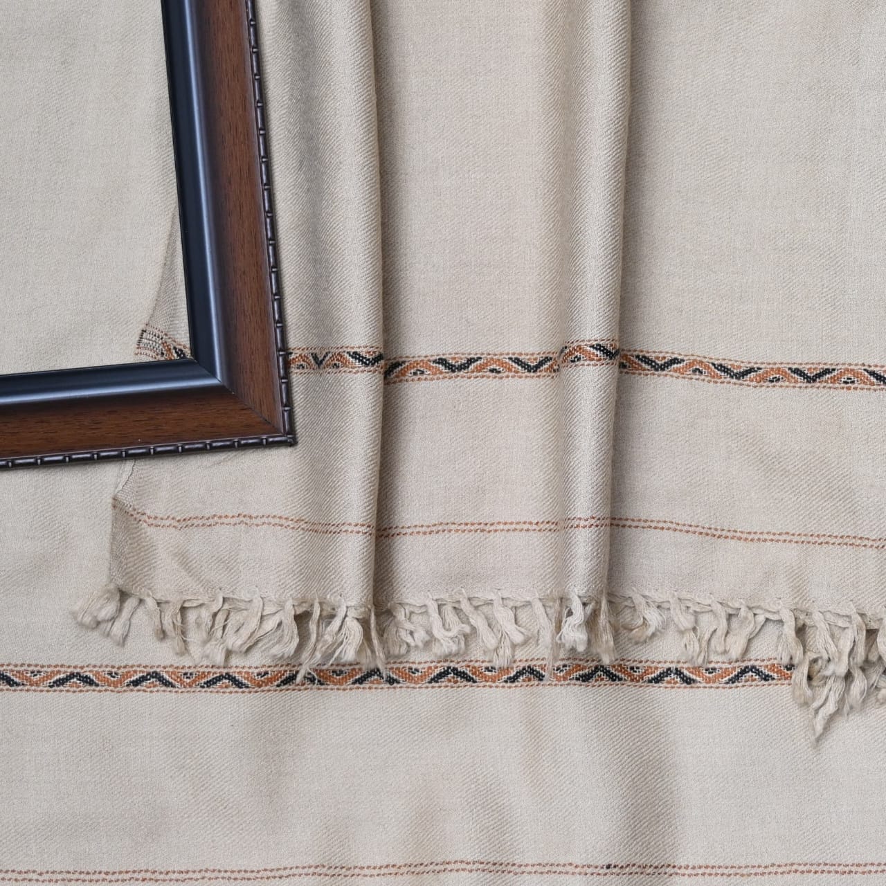 Swati 72 Wool Shawl &nbsp; ( Cream  )